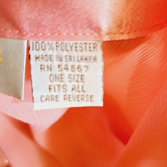 Victoria's Secret 1980's Vintage Gold Label Coral Wrap Cover Up Robe - Picture 9 of 10